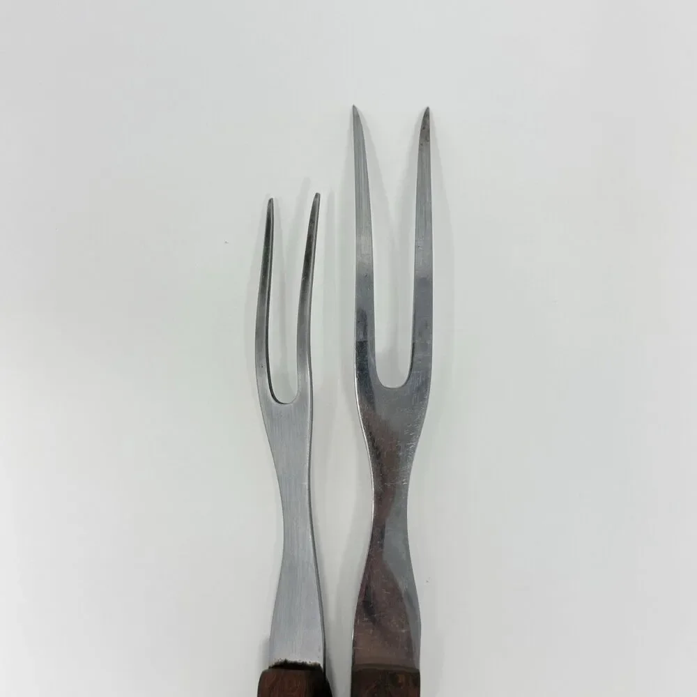 CUTCO Meat Turning Fork 26 27 Carving Fork Brown Swirl Handle VTG